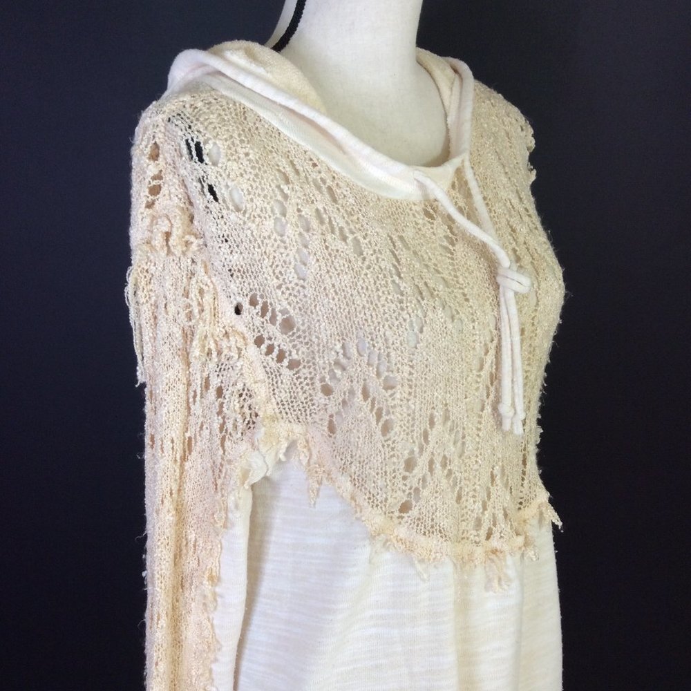 WEST Coast By T&S Womens Top Size XL Beige Hooded - Picture 5 of 12